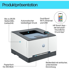 FL HP Color LaserJet Pro 3202dw Farblaserdrucker A4 25 S./Min. LAN WiFi Duplex