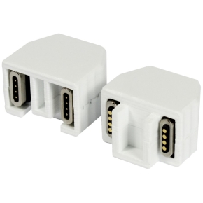 ALLNET TP-TP Kupplung CAT6A Buchse 1:1 8-pol. RJ45 magnetische Sicherungskupplung Abwurfbuchse PoE fähig bis zu 10GBit