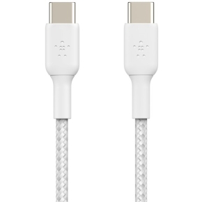 Belkin geflochtenes USB-C / USB-C-Kabel 0,15m, weiss