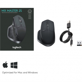 Logitech MX Master 2S RF Wireless Mouse 1000DPI Graphit