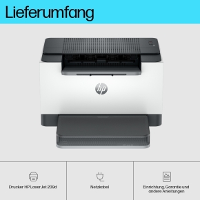 L HP LaserJet M209d S/W-Laserdrucker A4 29 S./Min Duplex 150 Blatt