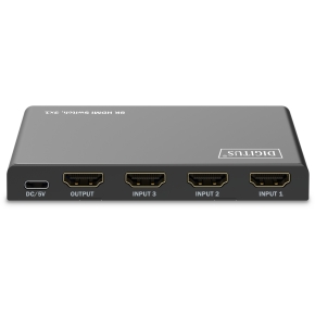 DIGITUS HDMI Switch. 3x1 8K/60Hz HDR. HDCP 2.3