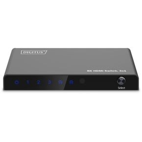 DIGITUS HDMI Switch. 3x1 8K/60Hz HDR. HDCP 2.3