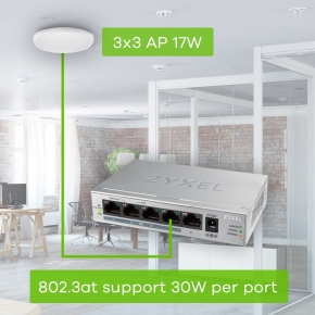 5P Zyxel GS-1005HP POE