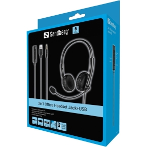 Sandberg 126-21 2in1 Office Headset Jack+USB