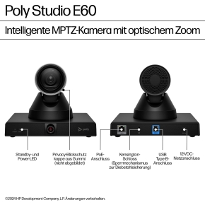 HP Poly Studio E60 Smart Kamera 4K MPTZ 12x opt. Zoom (EU)