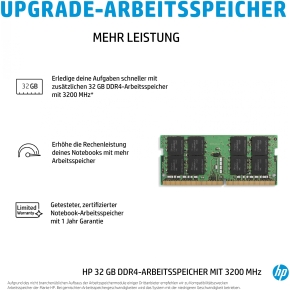 HP 32GB DDR4 1x32GB 3200 SODIMM Memory-WW