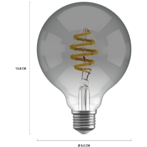 Hombli smarte Filament Glühbirne, G95, E27, CCT, Smokey