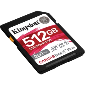 CARD 512GB Kingston Canvas React Plus SDXC Klasse 10 UHS-II U3 V60