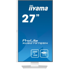 68,5cm/27 (2560x1440) Iiyama ProLite XUB2797QSN-W1 16:9 WQHD IPS 1ms 100Hz HDMI DP USB-C Speaker Pivot Black