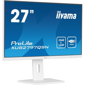 68,5cm/27 (2560x1440) Iiyama ProLite XUB2797QSN-W1 16:9 WQHD IPS 1ms 100Hz HDMI DP USB-C Speaker Pivot Black