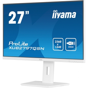 68,5cm/27 (2560x1440) Iiyama ProLite XUB2797QSN-W1 16:9 WQHD IPS 1ms 100Hz HDMI DP USB-C Speaker Pivot Black