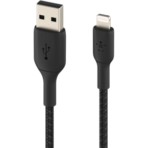 Belkin Lightning Lade/Sync Kabel ummantelt mfi 2m schwarz