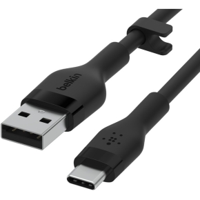 Belkin Flex USB-A/USB-C Silikon-Kabel, 2m, schwarz