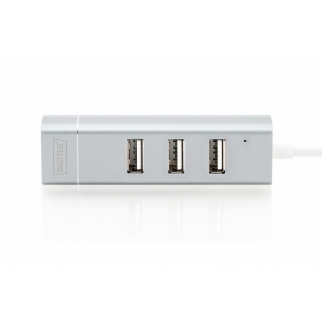 Digitus USB-C HUB 4-Port 3xUSB 2.0; 1xGigabit LAN