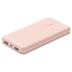 Belkin BOOST CHARGE Powerbank, 10.000mAh 12W, USB-A & -C, rosa