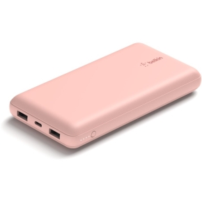 Belkin BOOST CHARGE Powerbank, 20.000mAh 15W, USB-A & -C, rosa