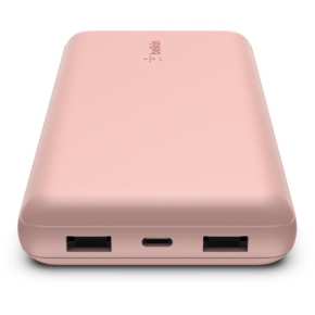 Belkin BOOST CHARGE Powerbank, 20.000mAh 15W, USB-A & -C, rosa