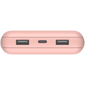 Belkin BOOST CHARGE Powerbank, 20.000mAh 15W, USB-A & -C, rosa