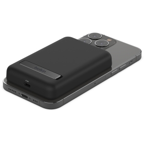 Belkin Magn. drahtlose Powerbank, Standfuß, 5.000 mAh, schwarz