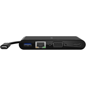 Belkin USB-C auf Gigabit-Ethernet/HDMI/VGA/USB-A-Adapter, blk