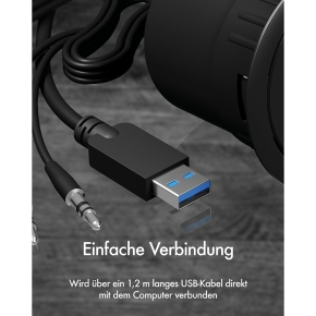 HUB Tisch-Hub 4x USB 3.0 Type-A mit Audio Ein-/Ausgang ICY BOX