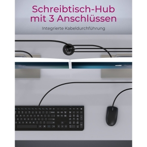 HUB Tisch-Hub mit 2 Kartenlesern. Audio Ein-/Ausgang. Ladefunktion und LED ICY BOX