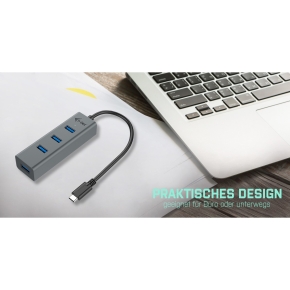 D I-TEC USB-C METAL 4-PORT HUB