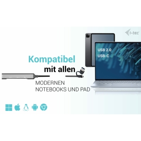 D I-TEC USB-A/USB-C 4 PORT HUB