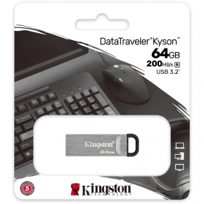 STICK 64GB USB 3.2 Kingston DataTraveler Kyson Silver