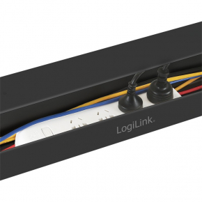 LogiLink Management Führungstablett zur Untertischmontage 600 x 76 x 114mm Schwarz