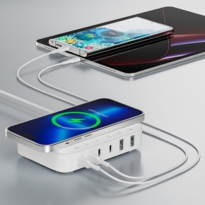 4smarts 7in1 GaN Ladestation 100W Wireless Charger. wei