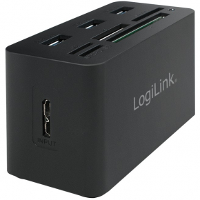 LogiLink CR0042 USB 3.0 HUB 3-Port 3x USB 3.0; All-in-One Kartenleser