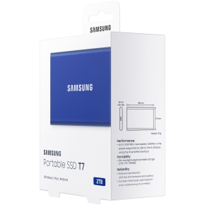 2TB Samsung Portable T7 USB 3.2 Gen2 Blue retail