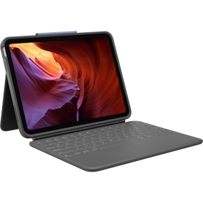 Logitech Rugged Folio - Tastatur und Foliohülle iPad 10. Generation graphite QWERTZ DE