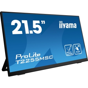 54,5cm/21,5 (1920x1080) iiyama ProLite T2255MSC-B1 16:9 FHD IPS Touch 5ms 60Hz HDMI DP Speaker Black