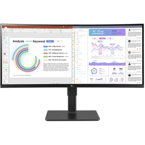 86,4cm/34 (3440x1440) LG 34BQ77QC 21:9 5ms IPS HDMI USB-C UWQHD Black