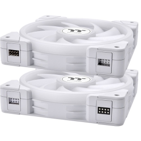 120mm Thermaltake SWAFAN EX12 ARGB PC Cooling Fan White TT Premium Edition 3 Fan Pack