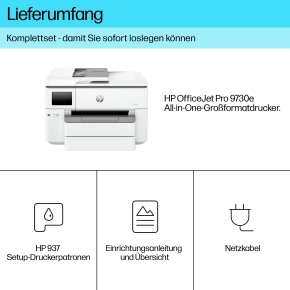 T HP OfficeJet Pro 9730e Tinte-Multifunktionsdrucker 3in1 HP+ A3 LAN WiFi ADF Duplex