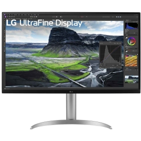 80cm/32 (3840x2160) LG UltraFine 32UQ850V-W 16:9 4K IPS 5ms 60Hz HDR400 HDMI DP USB-C Speaker Pivot Silver