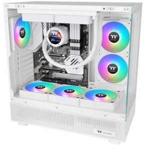 120mm Thermaltake CT120 EX ARGB Sync PC Cooling Fan White 3 Fan Pack