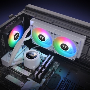 K Cooler Wasserkühlung Thermaltake TH240 V2 Ultra ARGB Sync CPU Liquid Cooler Snow Edition All-In-One