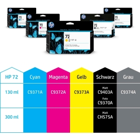 HP Tinte 72 C9403A Schwarz matt