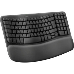 Logitech Wave Keys wireless ergonomic keyboard - GRAPHITE - (DE) - 2.4GHZ/BT - N/A - CENTRAL-419 - UNIVERSAL