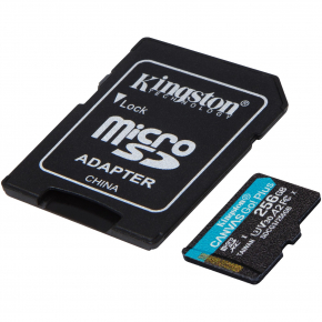 CARD 256GB Kingston Canvas Go! Plus microSDXC 170MB/s +Adapter