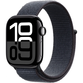 Apple Watch Series 10 GPS 42mm Jet Black Aluminium Case with Ink Sport Loop