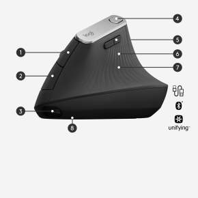 Logitech MX Vertical - Maus - ergonomisch