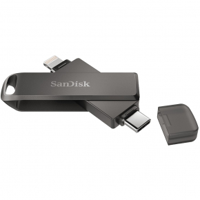 STICK 256GB USB 3.1 SanDisk iXpand Luxe Duo USB-C / Apple Lightning black