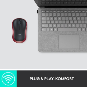 Logitech M185 Wireless red