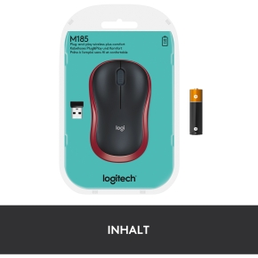 Logitech M185 Wireless red